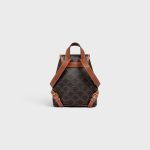 MINI BACKPACK FOLCO IN TRIOMPHE CANVAS AND CALFSKIN TAN - Image 3